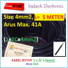 Panjang 5 Meter - Kabel NYYHY 1x2Cx4mm2